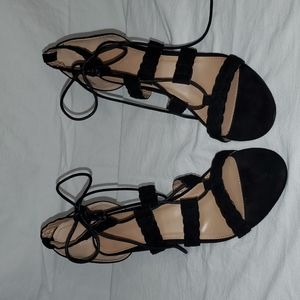 Black Suede Chucky Wedges